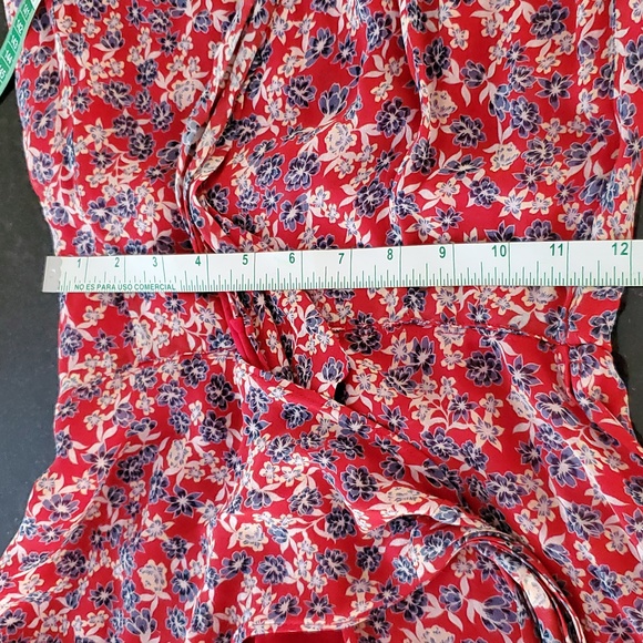 NICHOLAS Red Blossom Floral Top-Wrap Silk Maxi Dress - Picture 7 of 12